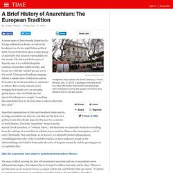 A Brief History of Anarchism: The European Tradition