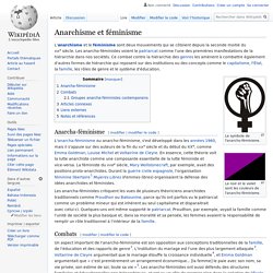 Anarchisme et féminisme