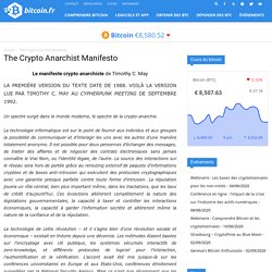 The Crypto Anarchist Manifesto