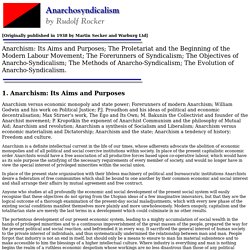 Anarchosyndicalism by Rudolf Rocker - Chapter 1