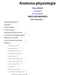 Anatomo-physiologie