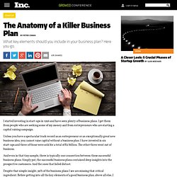 The Anatomy of a Killer Business Plan