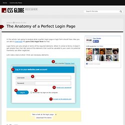 The Anatomy of a Perfect Login Page