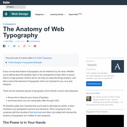 The Anatomy of Web Typography