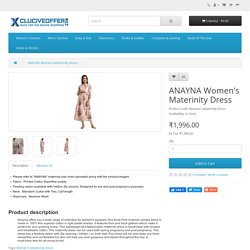 ANAYNA Women's Materinity Dress