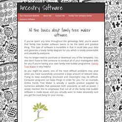 All the basics about family tree maker software.