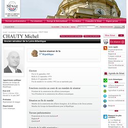 Anciens sénateurs Vème République : CHAUTY Michel