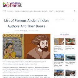 List of Famous Ancient Indian Authors And Their Books - Exploring Bharat