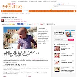 Ancient baby names