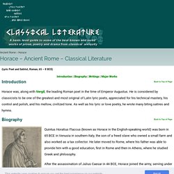 Horace - Ancient Rome - Classical Literature