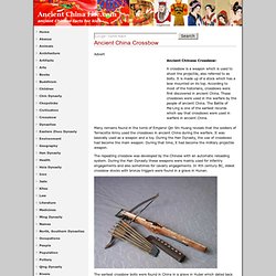 Ancient China Crossbow Facts, Ancient Chinese Crossbow History