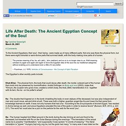 The Ancient Egyptian Concept of the Soul