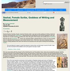Seshat, Ancient Egyptian Goddess of Writing and Measurement