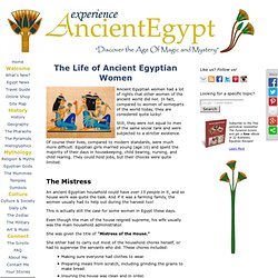 Ancient Egyptian Women - Their Rights and Daily Life