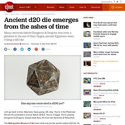 Ancient d20 die emerges from the ashes of time