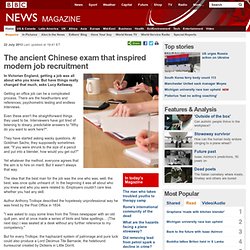 The ancient Chinese exam that inspired modern job recruitment