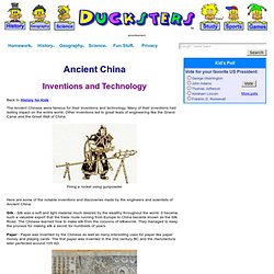 Ancient China for Kids: Inventions and Technology