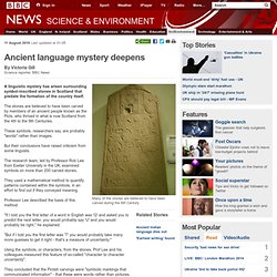 Pictish Carvings May Be Written Language