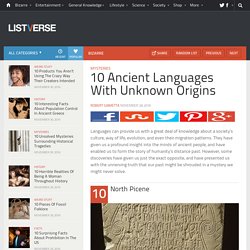 10 Ancient Languages With Unknown Origins