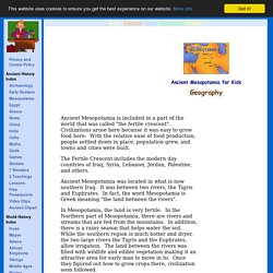 Geography & Maps - Ancient Mesopotamia for Kids