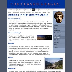 The ancient oracles (The Classics Pages)