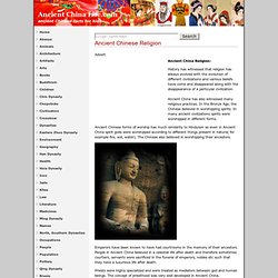 Ancient China Religions, Ancient Chinese Religious Beliefs