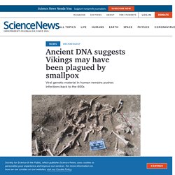 Ancient DNA suggests Vikings may have been plagued by smallpox