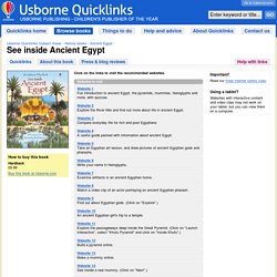 “See inside Ancient Egypt” in Usborne Quicklinks