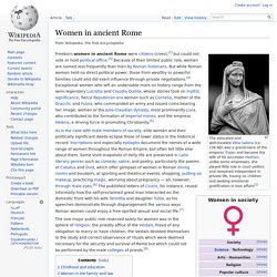 Women in ancient Rome