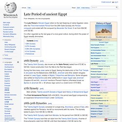 Late Period of ancient Egypt