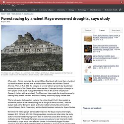 Forest razing by ancient Maya worsened droughts, says study