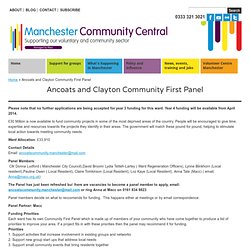 Ancoats and Clayton Community First Panel