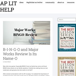 B-I-N-G-O and Major Works Review Is Its Name-O