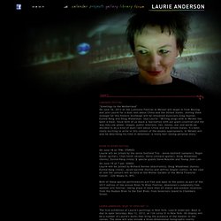 Laurie Anderson Official Website