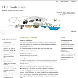 Ylva Andersson - Kompostera på olika sätt