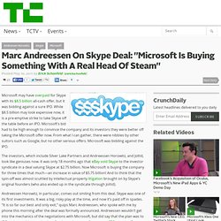 Marc Andreessen On Skype Deal: “Microsoft Is Buying Something With A Real Head Of Steam”
