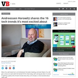 Andreessen Horowitz shares the 16 tech trends it's most excited about