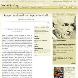 1991 Rapport Andreotti sur l'Opération Gladio