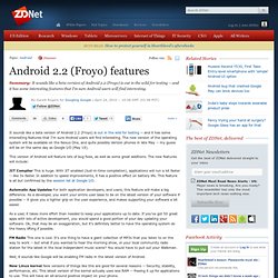 Android 2.2 (Froyo) features
