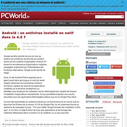 Android : un antivirus installé en natif dans la 4.2 ?