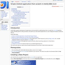Simple Android application from scratch in IntelliJ IDEA 11.0 - IntelliJ-Wiki