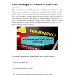 Are Android applications safe to download?