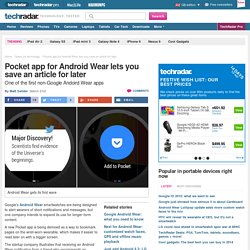 Pocket app for Android Wear lets you save an article for later