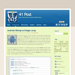 Android: Bitmap to Integer array - Integer array to Bitmap