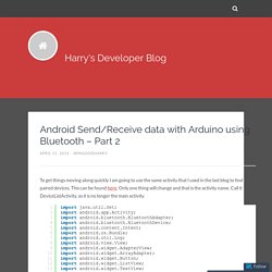 Android Send/Receive data with Arduino using Bluetooth – Part 2 – Harry's Developer Blog