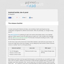 Android builds: dev & prod