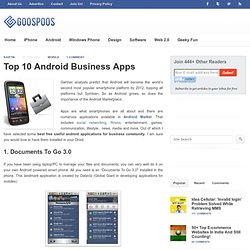 Top 10 Android Business Apps