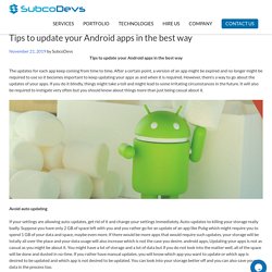 Tips to update your Android apps in the best way, Chicago