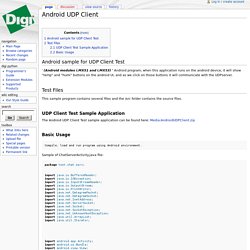 Android UDP Client - Digi Developer