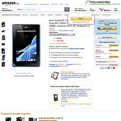 Acer Iconia B1 7-inch Tablet (Black) (Dual Core A9 1.2GHz, 512MB RAM, 8GB eMMC, Camera, Wi-Fi, BT, Android 4.1): Amazon.co.uk: Amazon Warehouse Deals